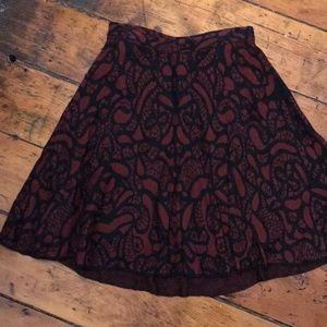 Maroon and Black skirt